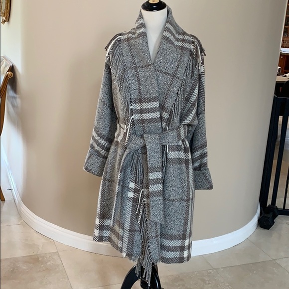 Burberry London Plaid Belted Wrap Coat  4 - Picture 2 of 11